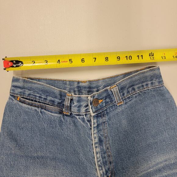 70s Vintage High Waist Wide Leg Chic Jeans 24 - Picture 8 of 11